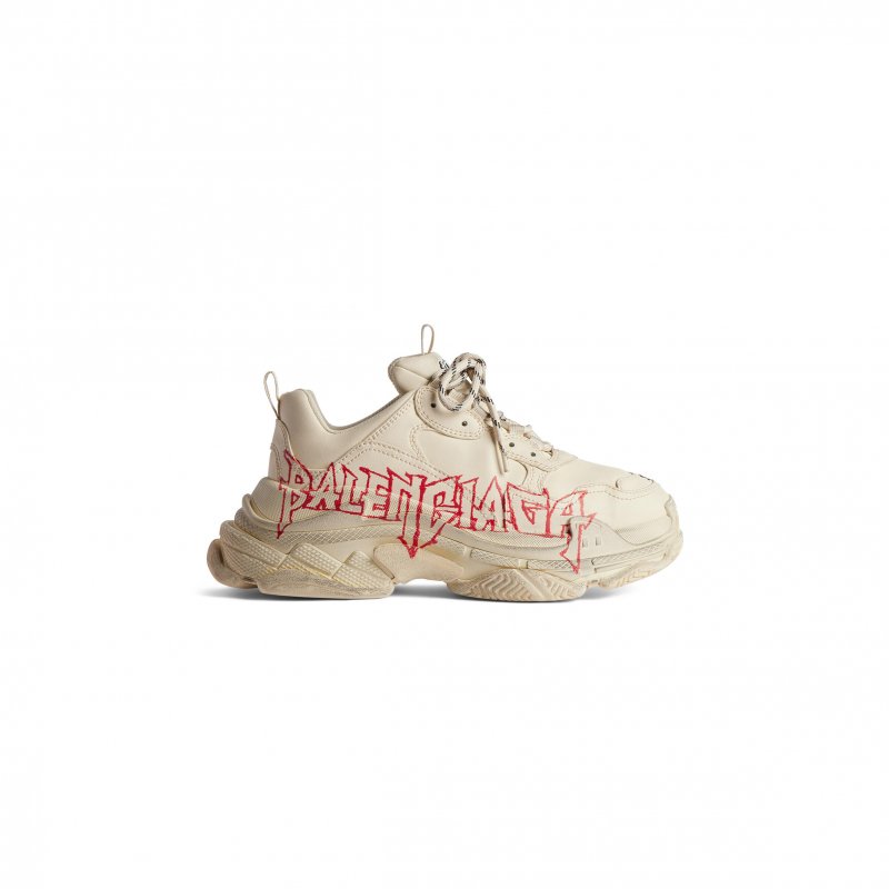 (image for) BALENCIAGA WOMEN'S TRIPLE S SNEAKER DIY METAL IN WHITE RED BLACK 524039W2FAY9016