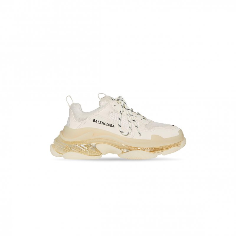 (image for) BALENCIAGA WOMEN'S TRIPLE S CLEAR SOLE SNEAKER IN BEIGE 544351W2GA19100