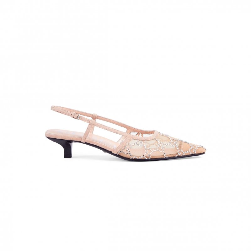 (image for) GUCCI WOMEN'S GG CRYSTAL SLINGBACK PUMP 674668