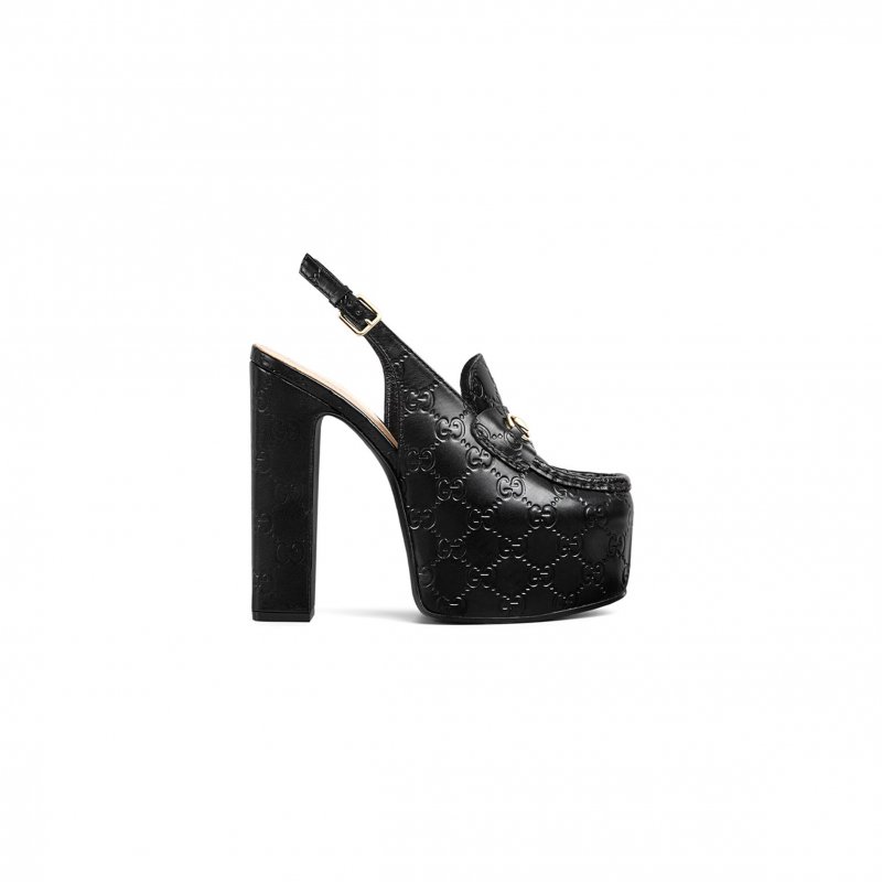 (image for) GUCCI WOMEN'S HORSEBIT PLATFORM LOAFER SLINGBACK 805308