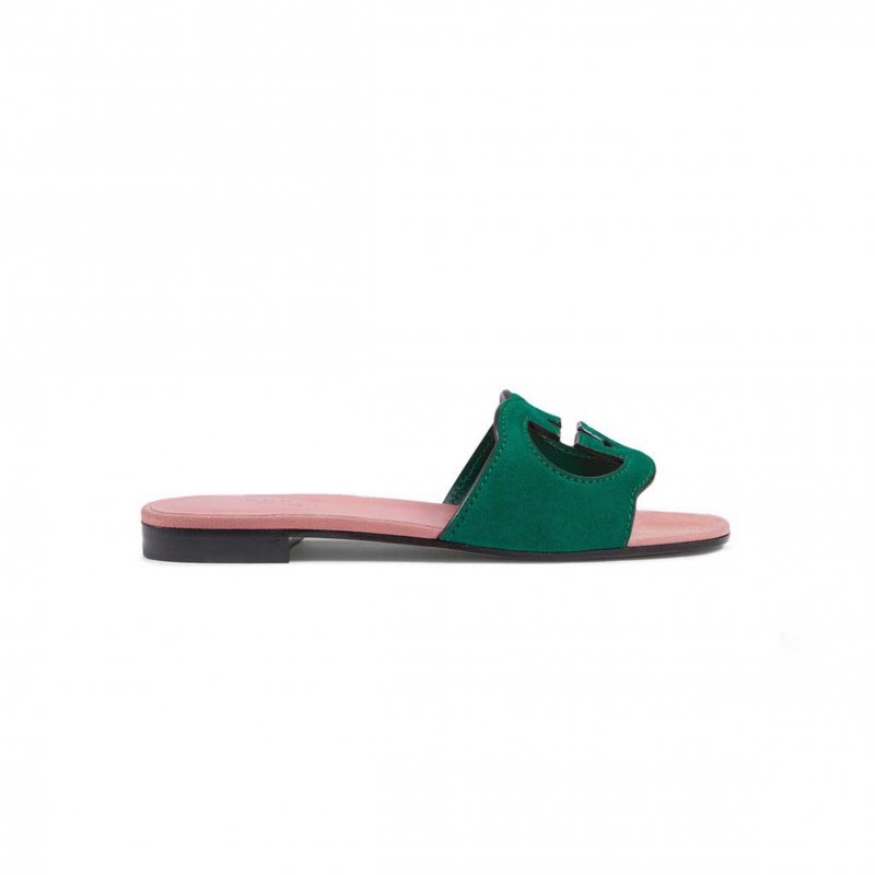 (image for) GUCCI WOMEN'S INTERLOCKING G CUT-OUT SLIDE SANDAL 694451