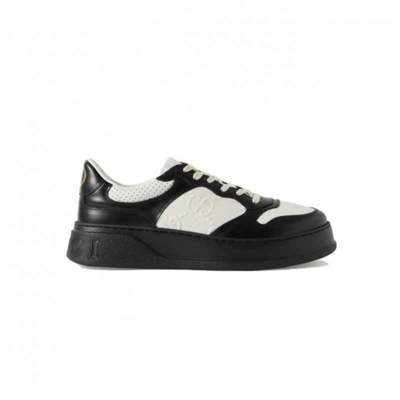 (image for) GUCCI GG EMBOSSED SNEAKERS 'BLACK WHITE' 684911