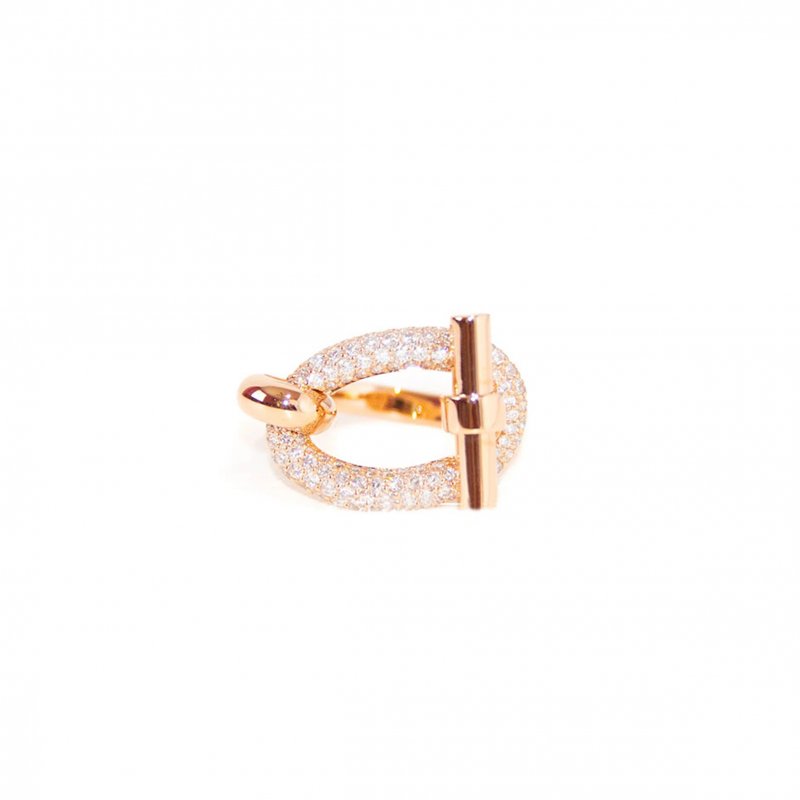 (image for) HERMÈS ROSE GOLD DIAMOND ADAGE RING H222614B
