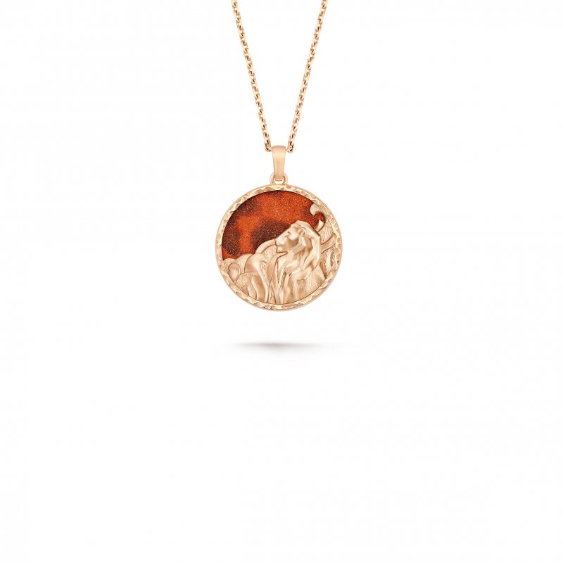 (image for) VAN CLEEF ARPELS ZODIAQUE LONG NECKLACE LEONIS (LEO) - ROSE GOLD, JASPER VCARP9R600