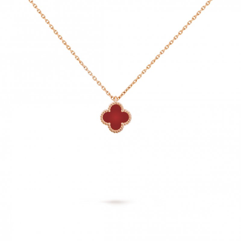 (image for) VAN CLEEF ARPELS SWEET ALHAMBRA PENDANT - ROSE GOLD, CARNELIAN VCARN59M00