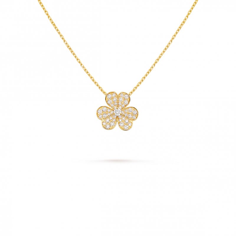 (image for) VAN CLEEF ARPELS FRIVOLE PENDANT, SMALL MODEL - YELLOW GOLD, DIAMOND VCARP2V100