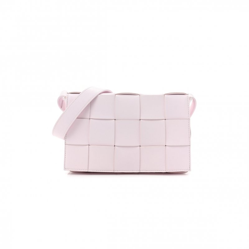 (image for) BOTTEGA VENETA LAMBSKIN MAXI INTRECCIATO CASSETTE CROSSBODY BAG BLISS WASHED (23*15*5.5cm)