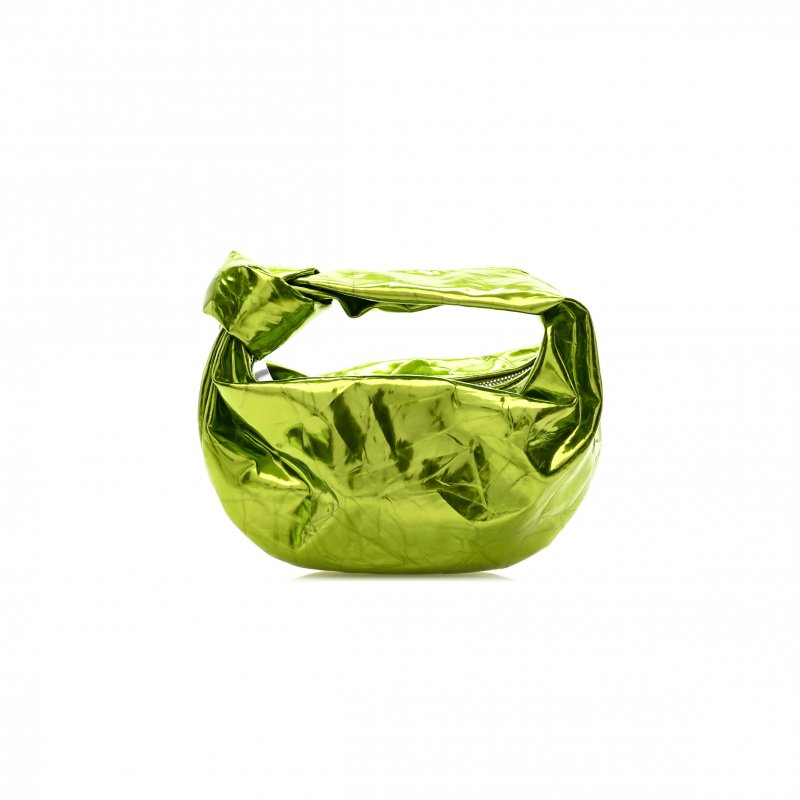 (image for) BOTTEGA VENETA METALLIC CRUSHED CALFSKIN MINI JODIE CHLOROPHYLL (25*14*3cm)
