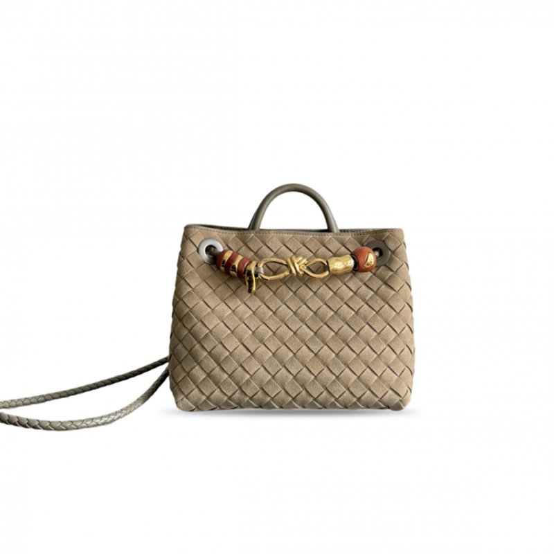 (image for) BOTTEGA VENETA ANDIAMO SMALL SUEDE TOTE REVERSE CYPRESS GREEN BAG 743568 (25*22*10.5cm)