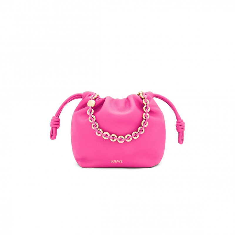 (image for) LOEWE MINI FLAMENCO PURSE BAG IN MELLOW NAPPA LAMBSKIN 412342-142 (23*17*5.5cm)