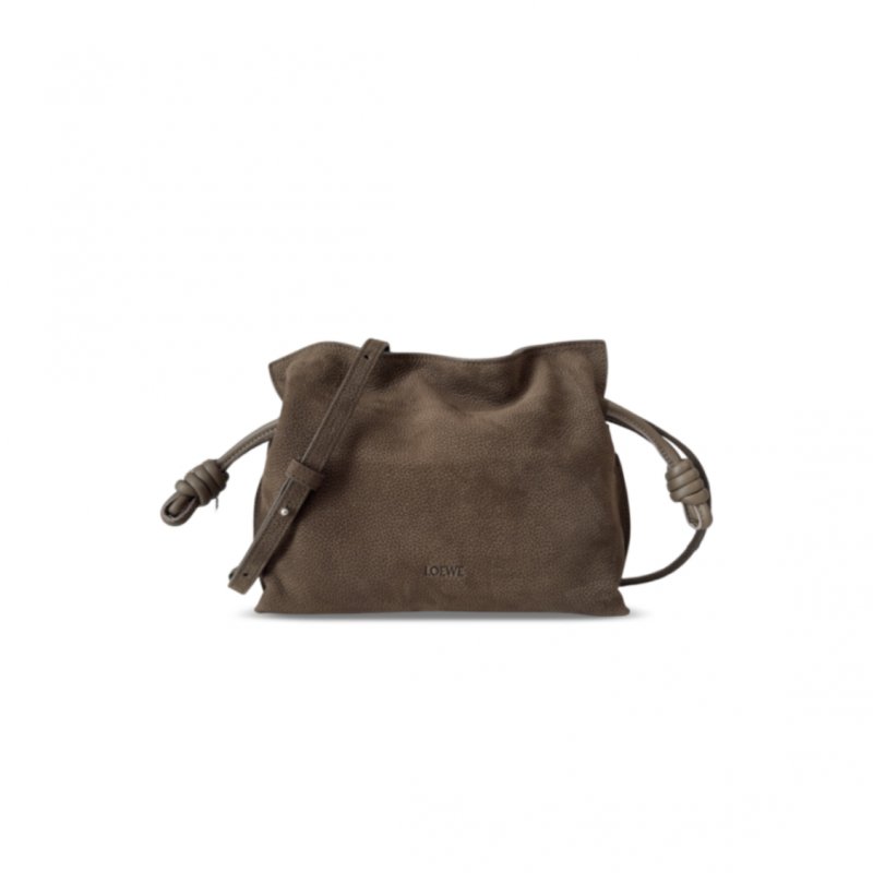 (image for) LOEWE MINI FLAMENCO CLUTCH IN GRAINED NUBUCK (23*18*9cm)