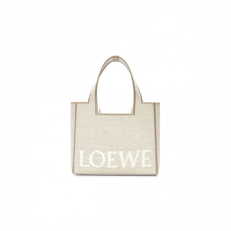 (image for) LOEWE SMALL LOEWE FONT TOTE IN JACQUARD CANVAS ALF1B59X14-2370 (24*19.5*11cm)