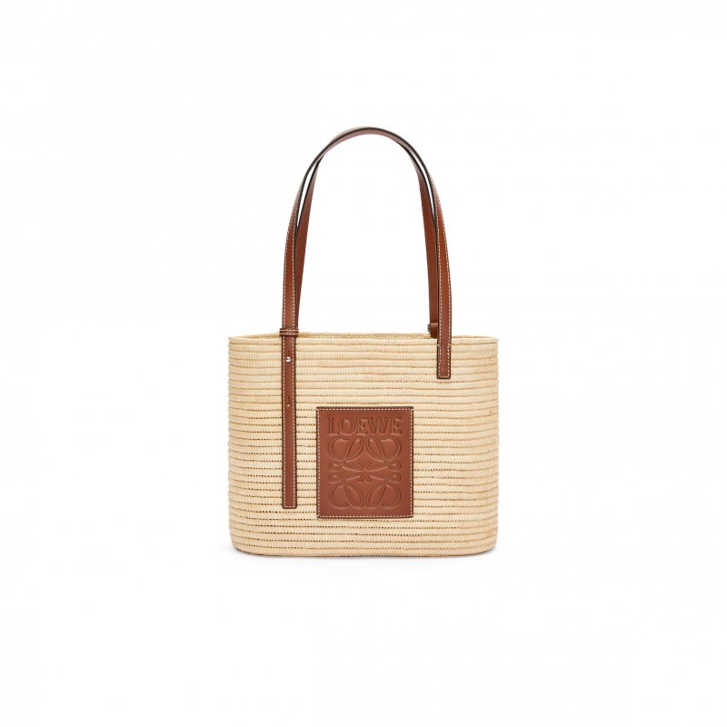 (image for) LOEWE QUARE BASKET TOTE BAG IN RAFFIA A223099X02-9943 (27*20*10cm)