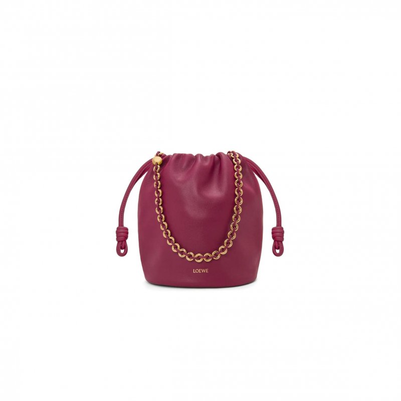 (image for) LOEWE FLAMENCO PURSE BUCKET IN MELLOW NAPPA LAMBSKIN A411FPBX02-1048 (32*24*17cm)