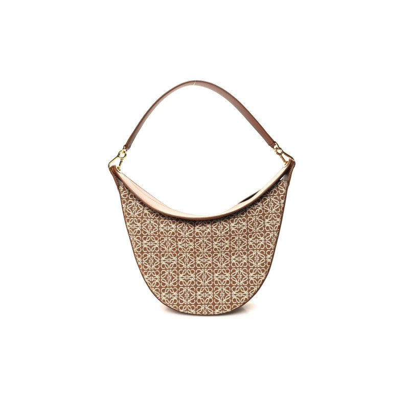 (image for) LOEWE JACQUARD ANAGRAM CALFSKIN LUNA BAG TAN PECAN (26*17*8cm)