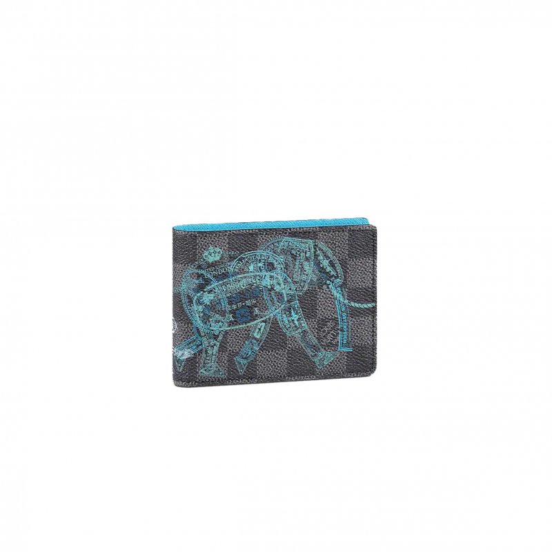 (image for) LOUIS VUITTON MASTER SLENDER WALLETDAMIER GRAPHITE STAMPS N64604 (12*9cm)