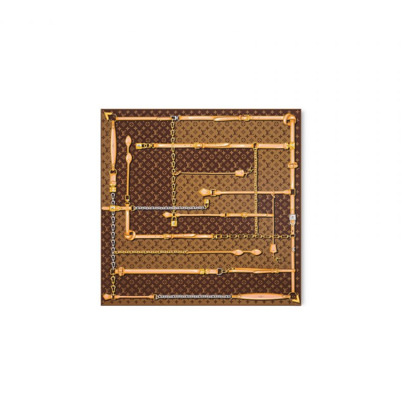 (image for) LOUIS VUITTON SCARF MONOGRAM CONFIDENTIAL SQUARE 90 M78666 (90*90cm)