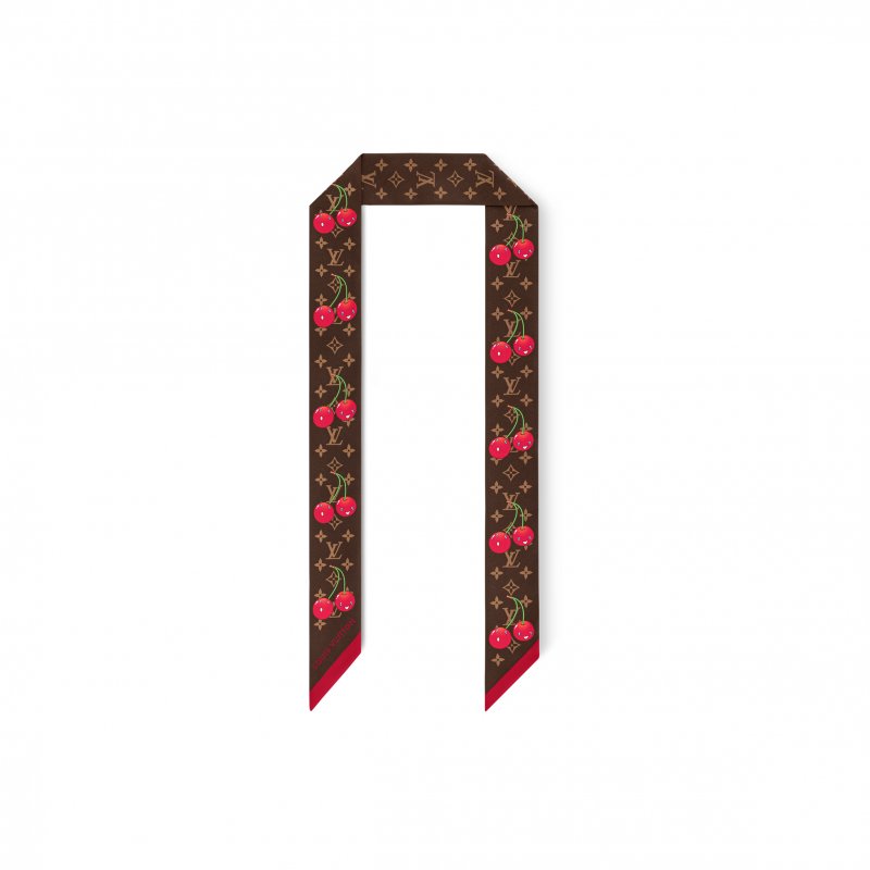 (image for) LOUIS VUITTON SCARF MURAKAMI LV X TM MONOGRAM CERISE BANDEAU M96085