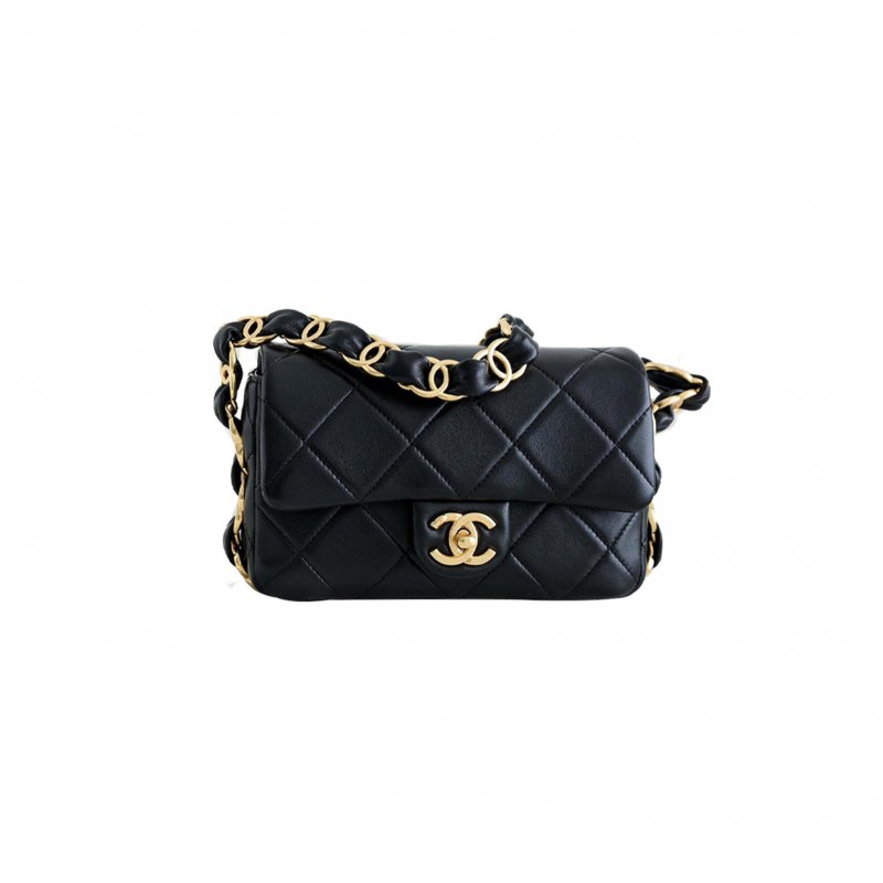 (image for) CHANEL MASTER DOUBLE C THICK CHAIN COVER MINI BLACK AS5174 (17*12*4.5cm)