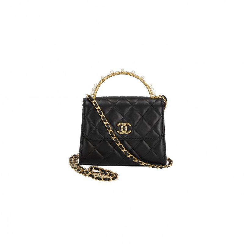(image for) CHANEL MASTER FAKE PEARL COCO HANDLE MATELASSÉ CHAIN SHOULDER BAG (15*12*6cm)