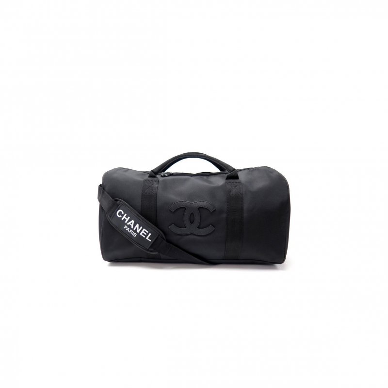 (image for) CHANEL MASTER BLACK CANVAS LOGO CC SPORT BAG AS3533 (45*25*21cm)