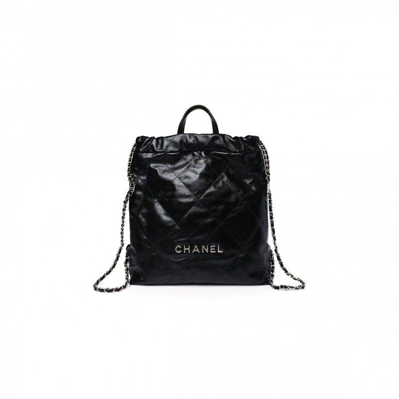 (image for) CHANEL MASTER SHINY CALFSKIN QUILTED CHANEL 22 BACKPACK BLACK (34*29*10.5cm)