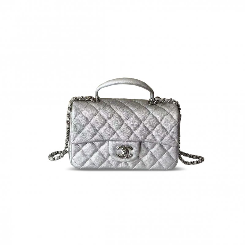 (image for) CHANEL MINI FLAP BAG WITH TOP HANDLE AS2431 (20*12*6cm)
