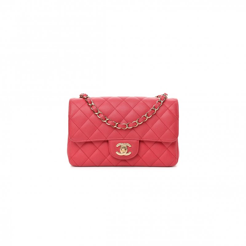 (image for) CHANEL CAVIAR QUILTED MINI FLAP AS2215 1132441 (20*13*6cm)