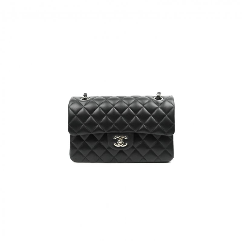 (image for) CHANEL SMALL CLASSIC FLAP BLACK LAMBSKIN (23*14*6cm)