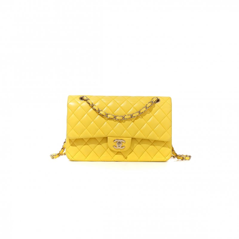 (image for) CHANEL YELLOW CLASSIC FLAP MEDIUM A01112 (25.5*15.5*6.5cm)