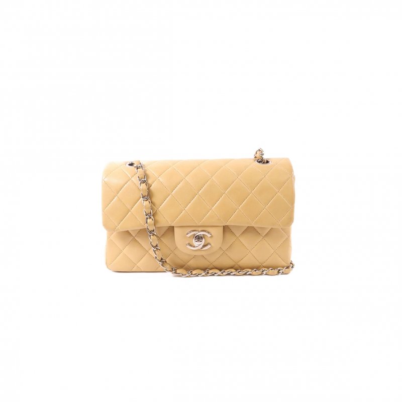(image for) CHANEL VINTAGE CLASSIC SILVER BUCKLE CHAIN SHOULDER BAG (25.5*15.5*6.5cm)