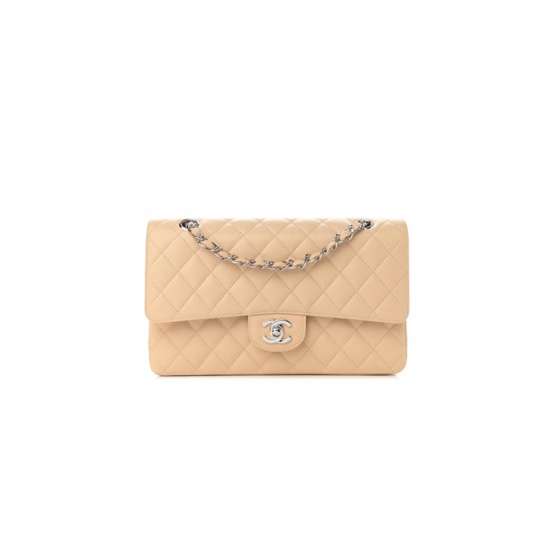 (image for) CHANEL CAVIAR QUILTED MEDIUM CLASSIC DOUBLE FLAP 1105739 (25*15*7cm)