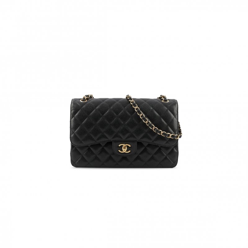 (image for) CHANEL CAVIAR QUILTED JUMBO CLASSIC DOUBLE FLAP BAG 1256173 (30*20*10cm)