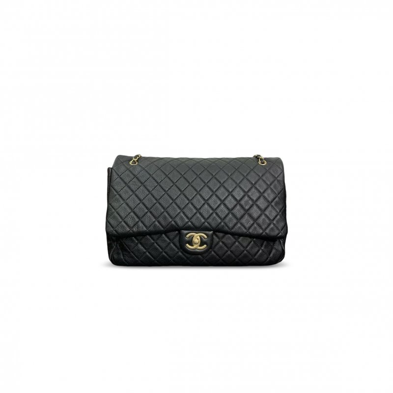 (image for) CHANEL BLACK CAVIAR XXL FLAP BAG (46*28*14cm)