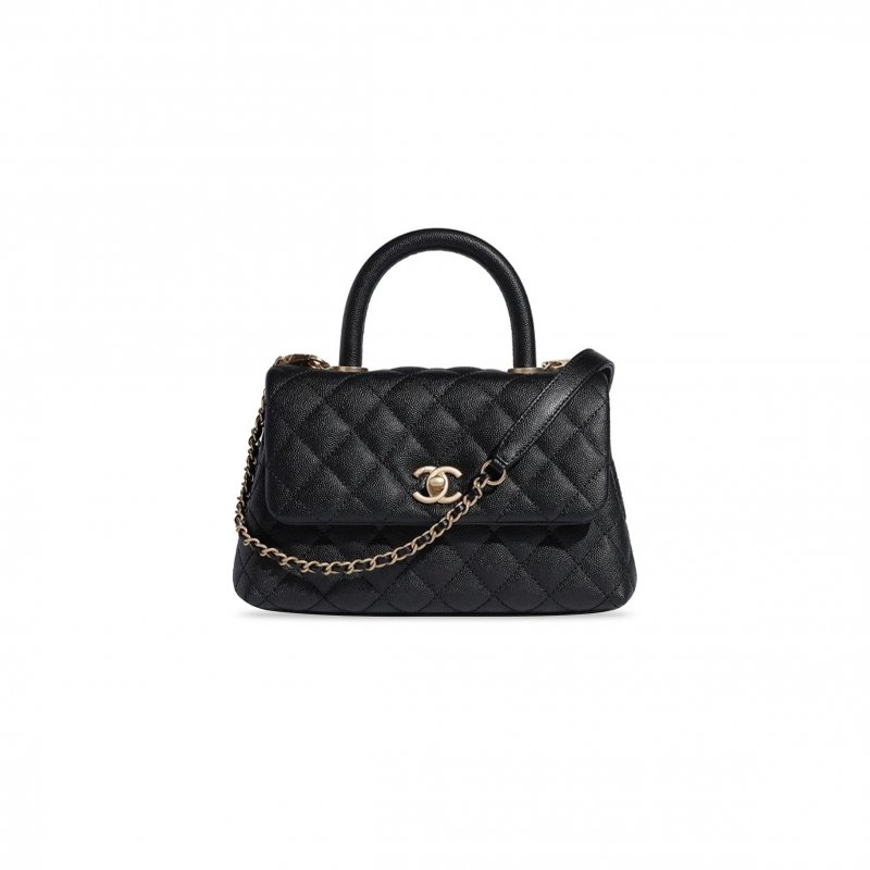 (image for) CHANEL FLAP BAG WITH TOP HANDLE A92990 B05061 94305 (23*14*10cm)
