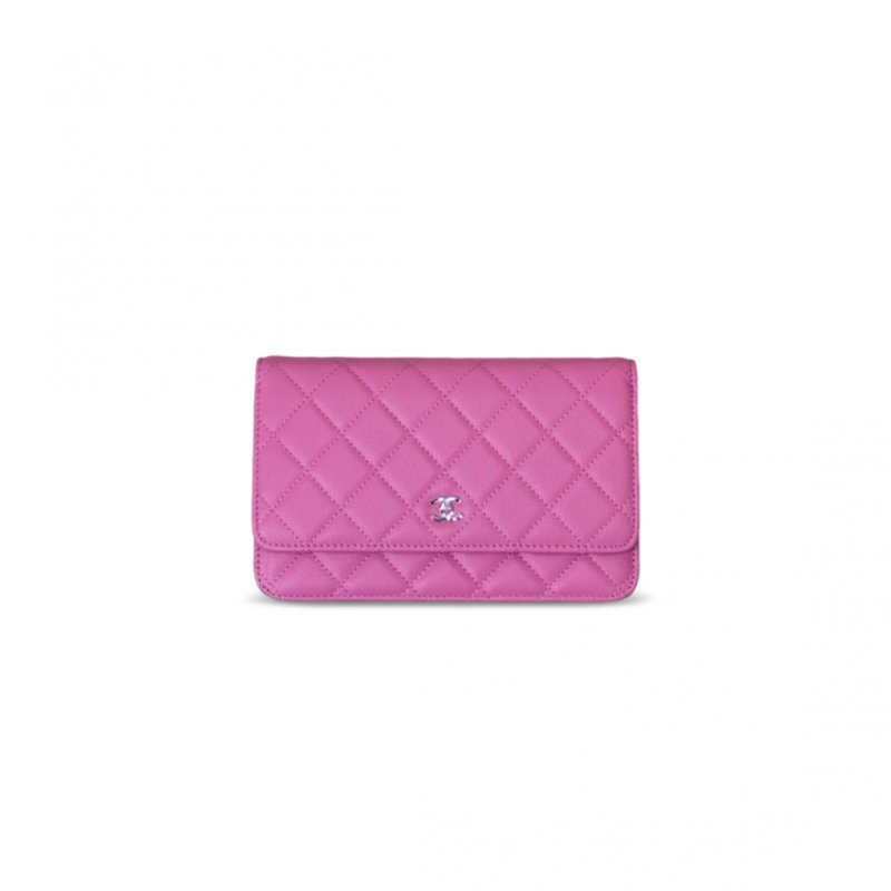 (image for) CHANEL WALLET ON CHAIN WOC CAVIAR SILVER METAL AP0250 (19*13*3.5cm)