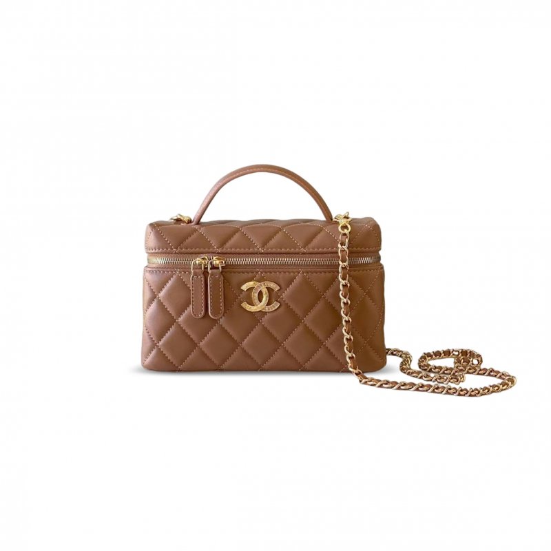 (image for) CHANEL 25C VANITY CASE WITH CHAIN LAMBSKIN AP4804 (19.5*17*5cm)