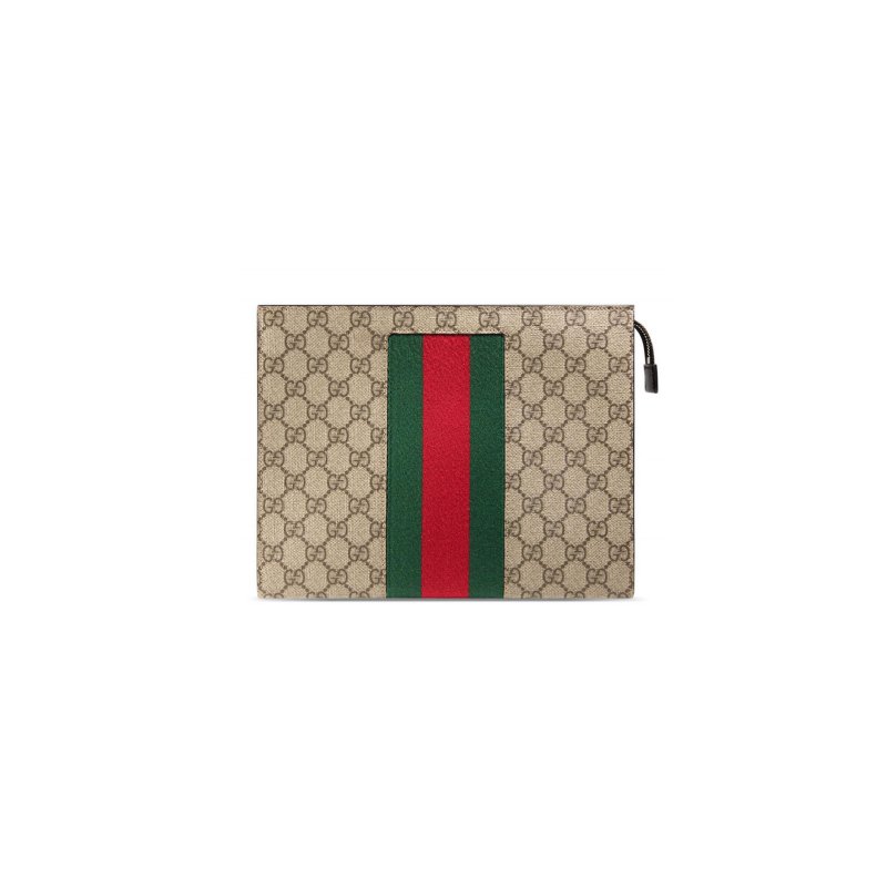 (image for) GUCCI GG SUPREME WEB POUCH 475316 (26*20*6cm)