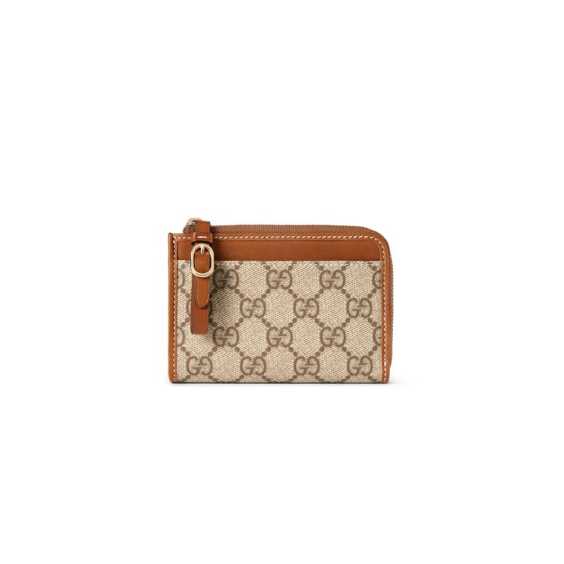 (image for) GUCCI GG EMBLEM ZIP CARD CASE 821804 (13*8.5*3cm)