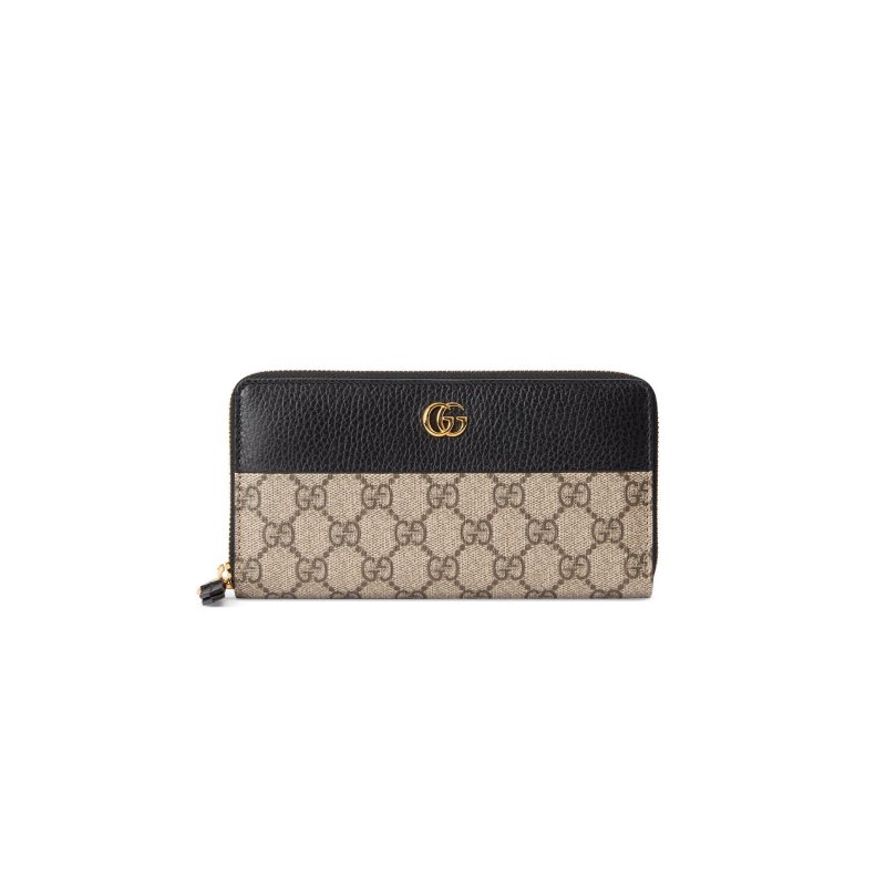 (image for) GUCCI GG MARMONT BI-COLOUR ZIP AROUND WALLET ‎456117 (19*10.5*2cm)