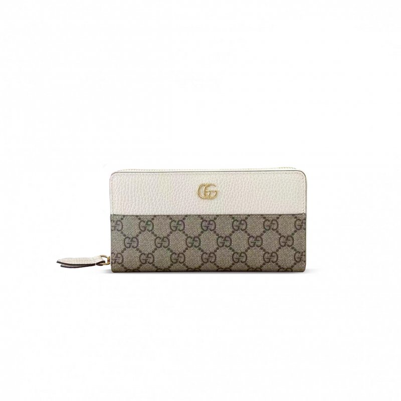 (image for) GUCCI GG MARMONT BI-COLOUR ZIP AROUND WALLET ‎456117 (19*10.5*2cm)
