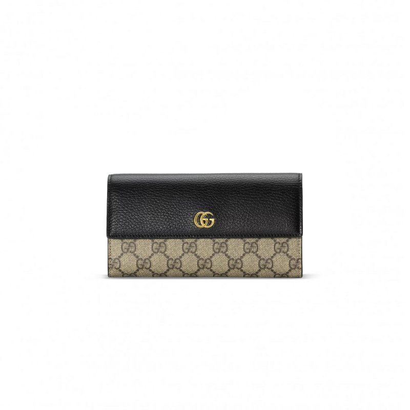 (image for) GUCCI GG MARMONT BI-COLOR CONTINENTAL WALLET 456116 (10*19*3.5cm)