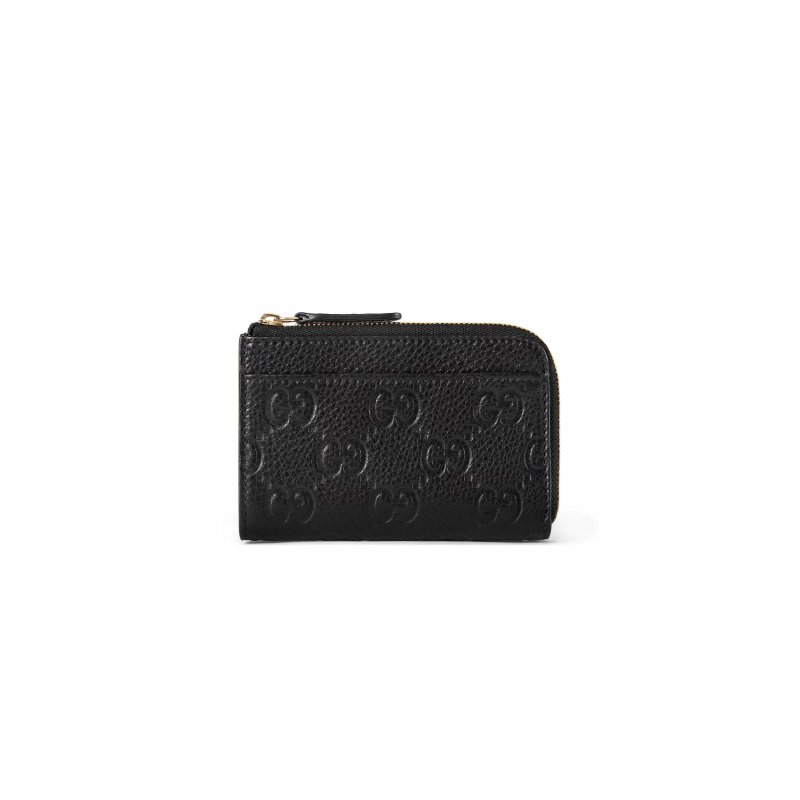 (image for) GUCCI GG EMBLEM ZIP CARD CASE 815936 (13*8.5*3cm)