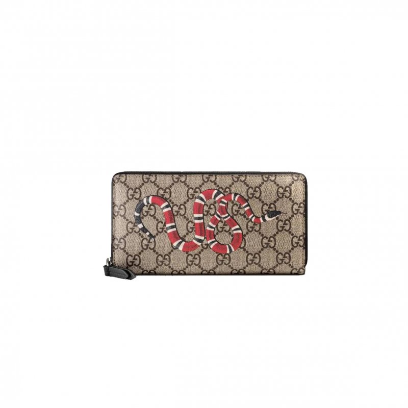 (image for) GUCCI GG SUPREME ROUND ZIPPER LONG WALLET 451273 (19*10*2.5cm)