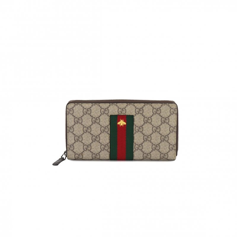 (image for) GUCCI GG SUPREME ROUND ZIPPER LONG WALLET 408831 (19*10*2.5cm)