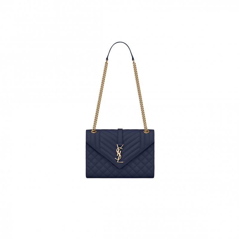 (image for) YSL ENVELOPE MEDIUM IN QUILTED GRAIN DE POUDRE EMBOSSED LEATHER 600185BOW914147 (24*17.5*6cm)