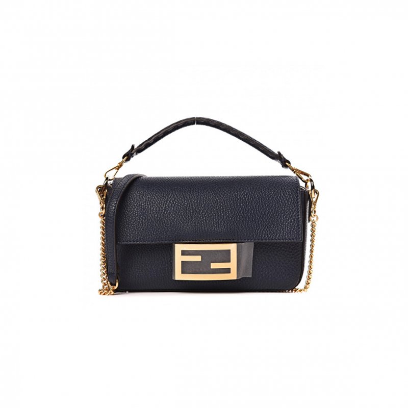 (image for) FENDI CUOIO ROMANO MINI BAGUETTE INDACO (20*11*5cm)