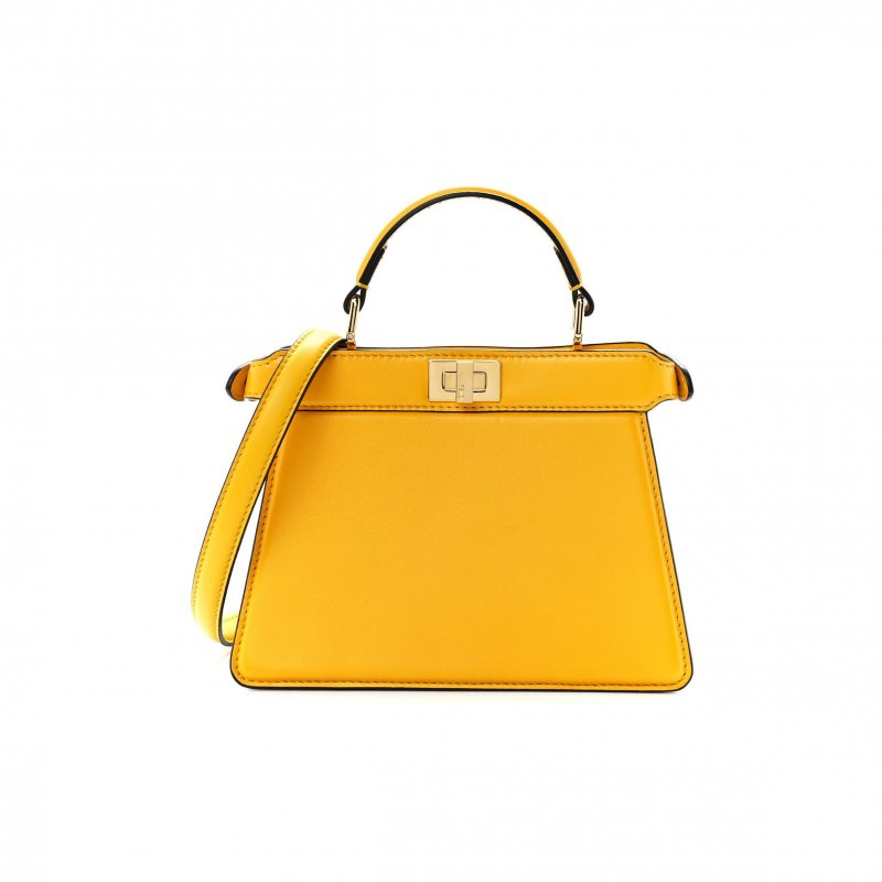 (image for) FENDI SHINY NAPPA PETITE PEEKABOO I SEE U SATCHEL MIMOSA (20*15*9cm)