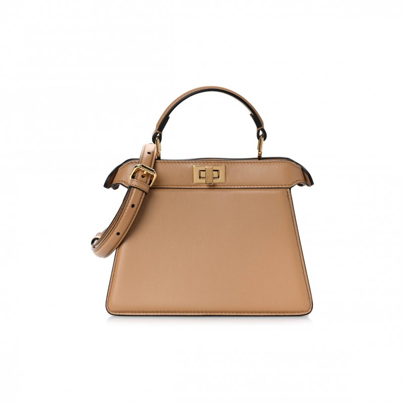 (image for) FENDI SHINY NAPPA PETITE PEEKABOO I SEE U SATCHEL MIELE SCURO (20*15*9cm)
