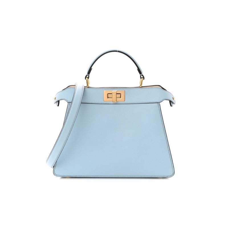 (image for) FENDI VITELLO KING TAMPONATO LOGO EMBOSSED MEDIUM WALLET ON CHAIN BLACK (27*20*11cm)